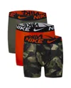 Nike Boys' 3 Pack Essential Boxer Briefs - Little Kid, Big Kid In Camo