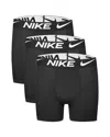 Nike Kids' Big Boys 3 Pk. Essential Dri-fit Boxer Briefs In Black