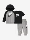 Nike Boys 3 Piece Tracksuit Set In Grey
