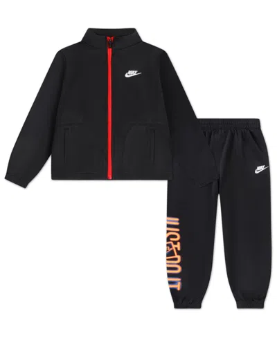 Nike Kids' Boys 4-7 2-piece Sportswear Tech Fleece Full-zip Jacket And Pants Set In Black