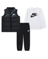 Nike Boys 4-7 3-piece Crewneck T-shirt, Vest And Pants Set In Multi