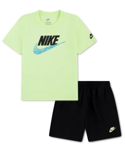 Nike Kids' Boys' 4-7 Futura Crewneck T-shirt And Shorts, 2-piece Set In Multi