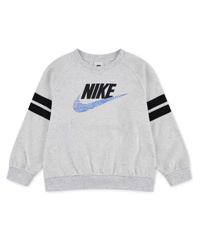 Nike Kids' Boys' 4-7 In The Zone Oversized Crewneck Sweatshirt In Gray