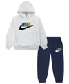 Nike Boys' 4-7 Long-sleeve Hoodie And Pants, 2-piece Set In Multi