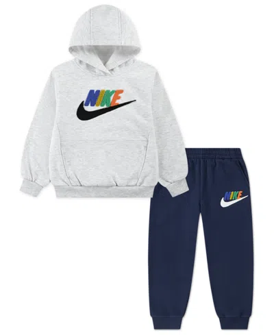 Nike Kids' Boys' 4-7 Long-sleeve Hoodie And Pants, 2-piece Set In Multi