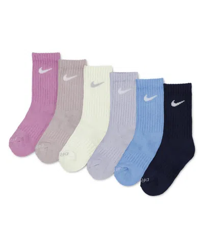 Nike Kids' Boys' 4-5 Performance Crew Socks, 6-pack In Multi