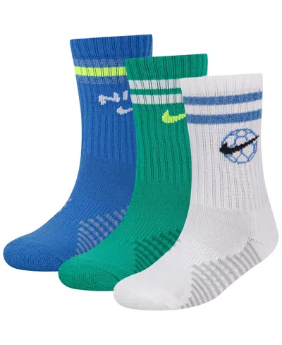 Nike Kids' Boys' 4-7 Goal Mode Crew Socks, 3-pack In Multi
