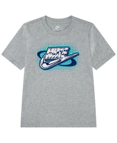 Nike Kids' Boys' 4-7 Y2k Futura Short-sleeve T-shirt In Gray