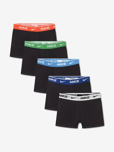 Nike Boys 5 Pack Colour Wb Cotton Boxer Shorts Set In Multi