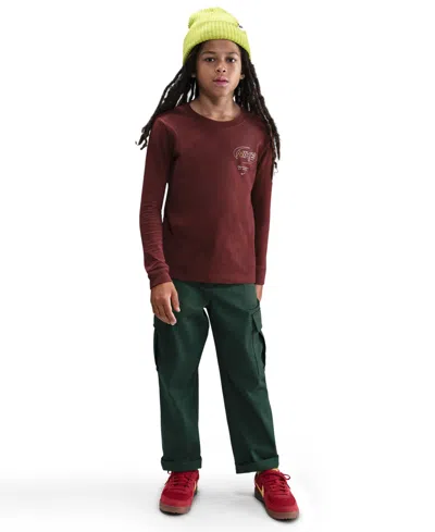 Nike Kids' Boys 8-20 Sportswear Long-sleeve T-shirt In Red