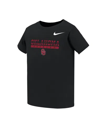 Nike Babies' Boys' And Girls' 2t-5t All Day Play Crewneck Dri-fit Graphic T-shirt In Black