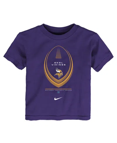 Nike Babies' Boys' And Girls' 2t-5t Minnesota Vikings Legend Icon Crewneck T-shirt In Blue