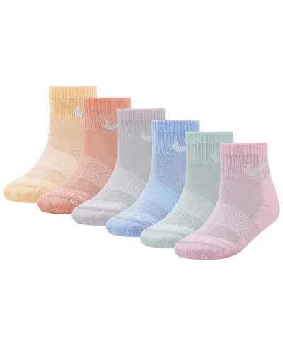 Nike Kids' Boys' And Girls' 4-7 Dri-fit Elevated Ankle Socks, 6-pack In Multi