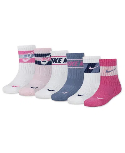 Nike Kids' Boys' And Girls' 7-11 Dri-fit Sport Graphics Crew Socks, 6-pack In Multi