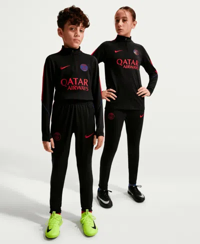 Nike Kids' Boys' And Girls' Paris Saint-germain Strike Pull-on Zip-leg Pants In Black