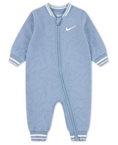 Nike Kids' Boys' And Girls' Readyset. Grow. Long-sleeve Zip-up Coverall In Blue