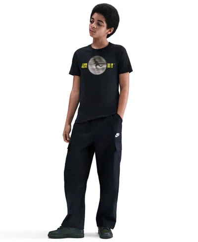 Nike Kids' Boys And Girls S-xl Calling Skate Short Sleeve T-shirt In Black