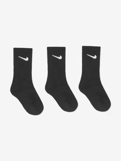 Nike Babies'  Boys Basic 3 Pack Socks Set In Black