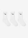 Nike Boys Basic 3 Pack Socks Set In White