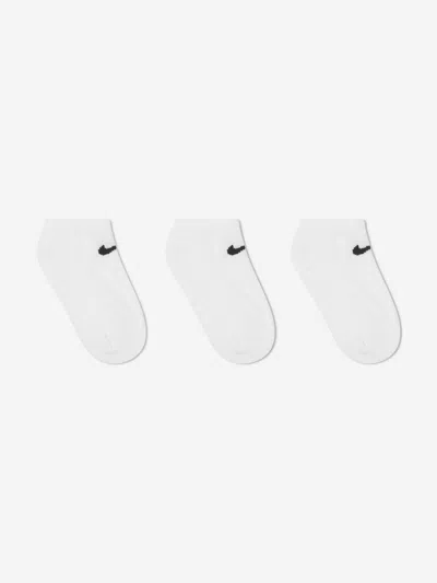 Nike Kids'  Boys Basic No Show 3 Pack Socks Set In White