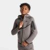 Nike Boys Big Kids Sportswear Tech Fleece Full-zip Hoodie In Gray