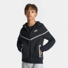 Nike Sportswear Tech Fleece Big Kids' (boys') Reflective Full-zip Hoodie In Black