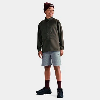 Nike Boys Big Kids Sportswear Tech Fleece Shorts In Green