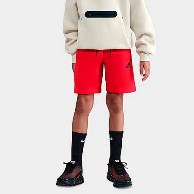 Nike Boys Big Kids Sportswear Tech Fleece Shorts In Red