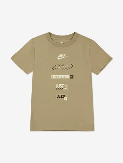 Nike Babies' Boys Branmark Stack T-shirt In Beige