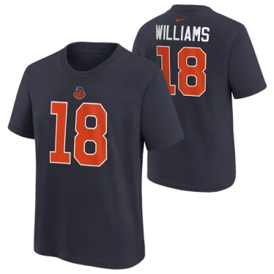 Nike Kids' Boys Caleb Williams Bears Nfl Rival Cw18 Short Sleeve T-shirt In Black