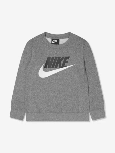 Nike Kids' Boys Club Hbr Fleece Sweatshirt In Grey