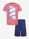 Nike Boys Dri-fit Dropset Short Set In Pink