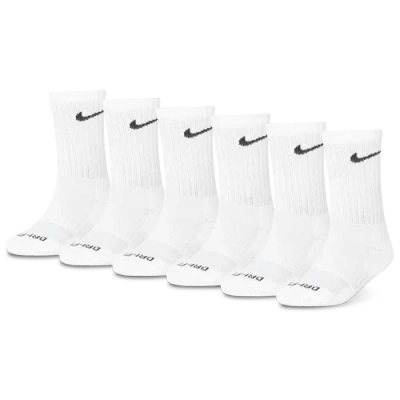 Nike Kids' Boys Dri-fit Performance Basic Crew Socks In White