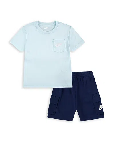 Nike Boys' Futura Tee And Shorts Set - Little Kid In Blue