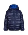 Nike Boys' Hooded Puffer Jacket - Little Kid In Midnight Navy