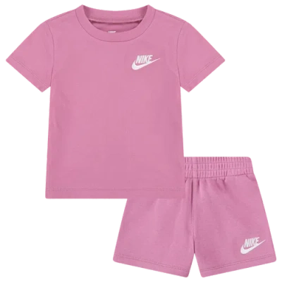 Nike Kids' Boys Infant   Club Lbr Knit Shorts Set In Magic Flamingo