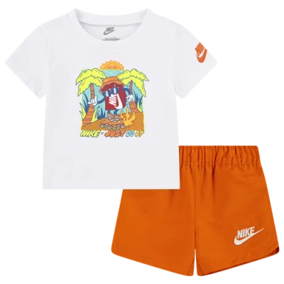 Nike Kids' Boys Infant   Nsw Boxy Woven Short Set In White