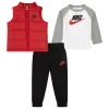 Nike Kids' Logo Puffer Vest, Logo T-shirt & Fleece Joggers Set In Multi