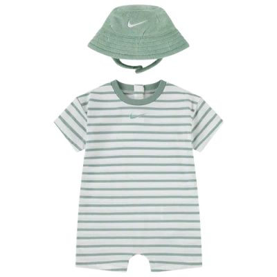 Nike Kids' Boys Infant   Romper With Bucket Hat In Green