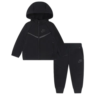 Nike Kids' Boys Infant   Tech Fleece Full-zip Set In Black