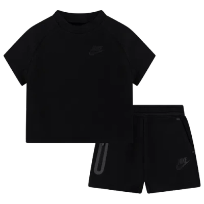 Nike Kids' Boys Infant   Tech Fleece T-shirt Set In Black