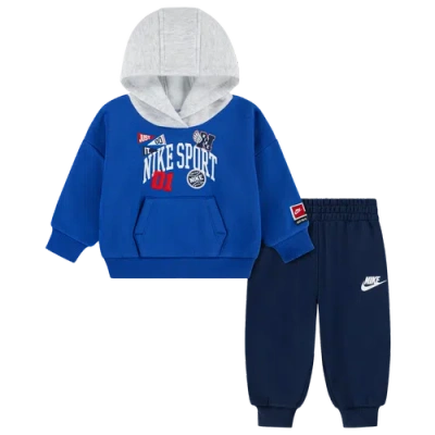 Nike Kids' Boys Infant  Nsw Multisport Fleece Po Set In Blue