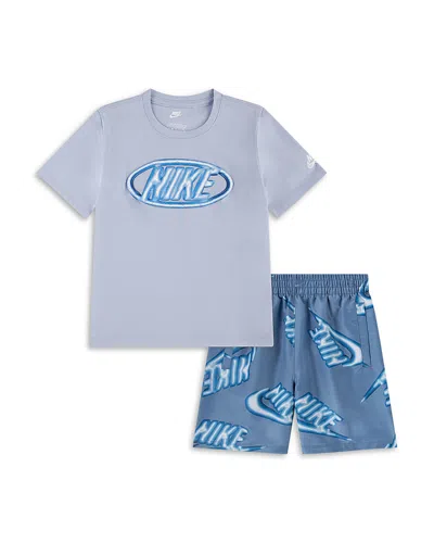 Nike Boys' Logo Tee & Shorts Set - Little Kid In Multi