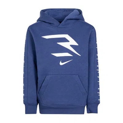 Nike Kids' Boys  3brand By Russell Wilson Believe Achieve Hoodie Blue Pockets Gbo167