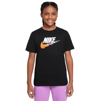 Nike Kids' Boys  Brandmark 3 Futura T-shirt In Black/multi