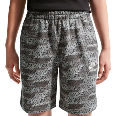 Nike Kids' Boys  Club Fleece Ft Aop Shorts In Cave Stone/cave Stone/moon Particle