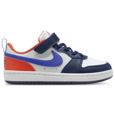 Nike Kids' Boys  Court Borough Low Recraft In Midnight Navy/hyper Royal/team Orange