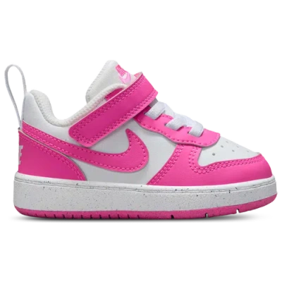 Nike Kids' Boys  Court Borough Low Recraft In White/laser Fuchsia