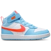 Nike Boys  Court Borough Mid 2 In Aquarius Blue/white/orange