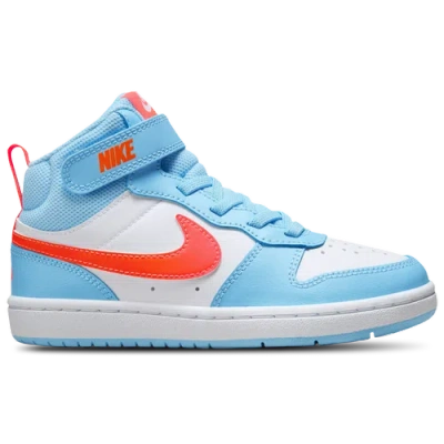 Nike Kids' Boys  Court Borough Mid 2 In Aquarius Blue/white/orange